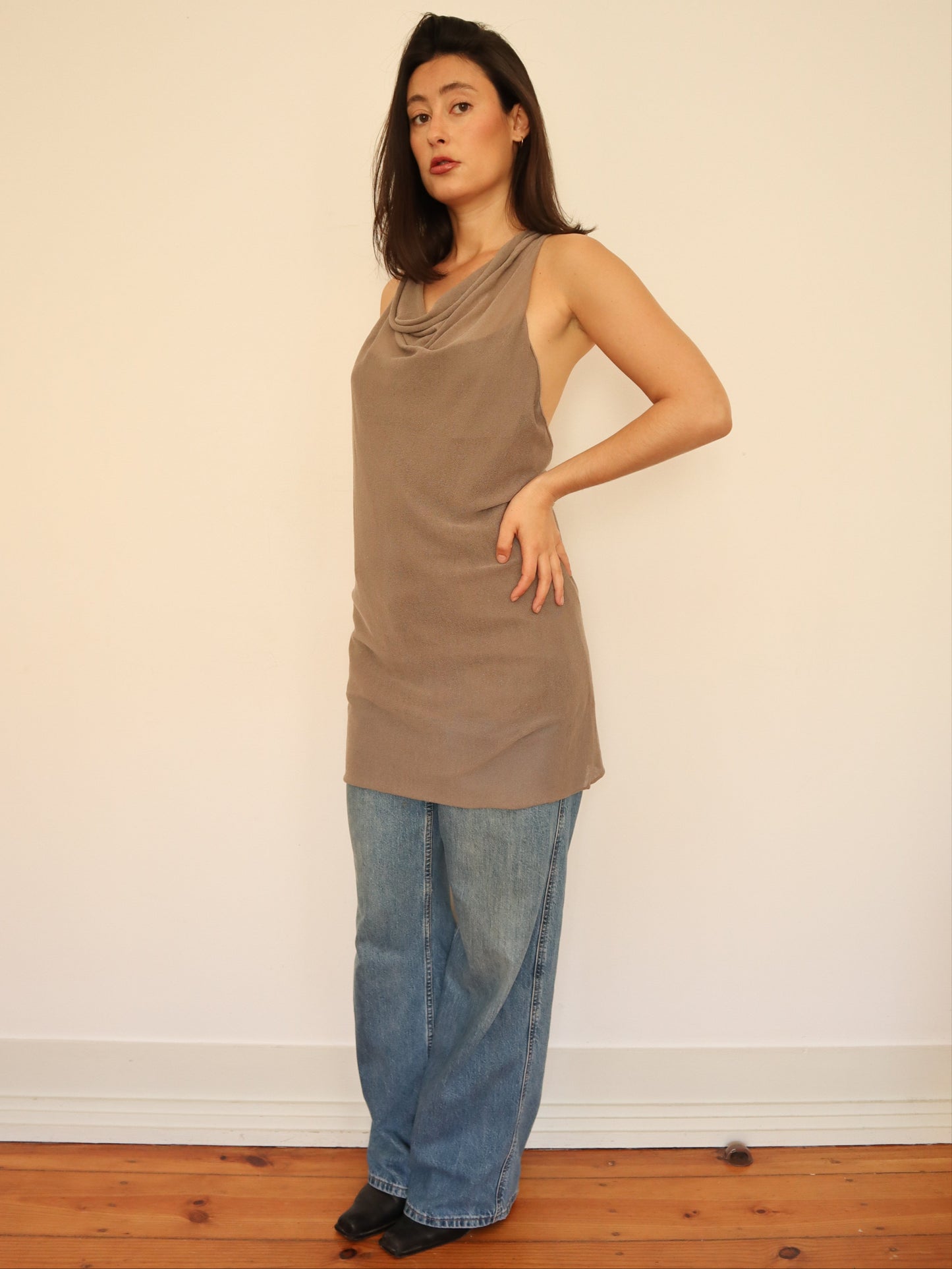 Tunic open back top