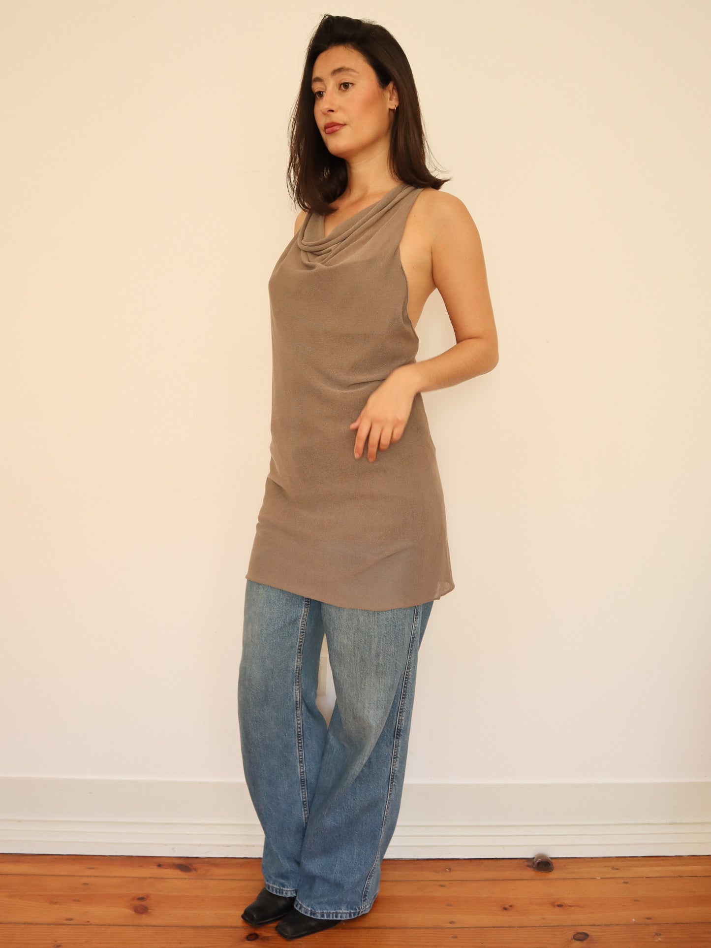 Tunic open back top