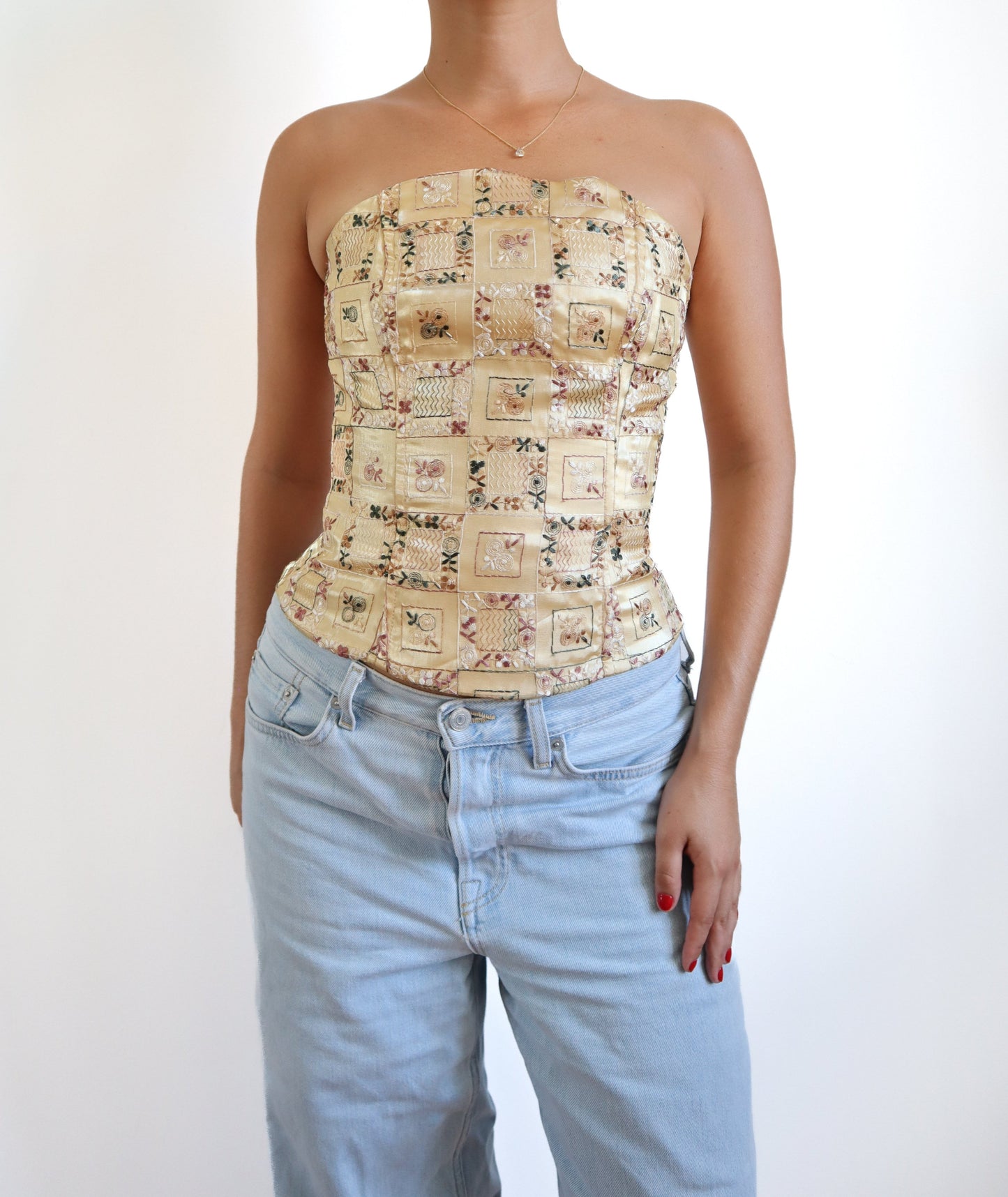 Golden corset top