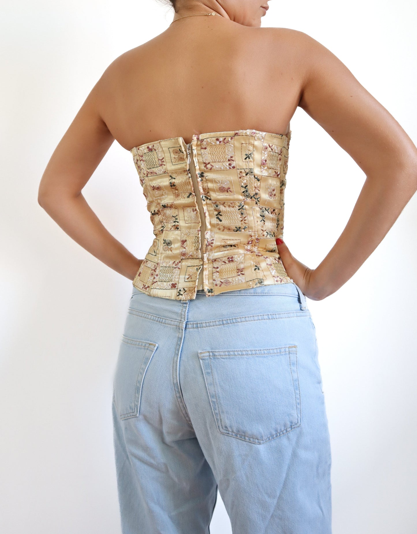 Golden corset top
