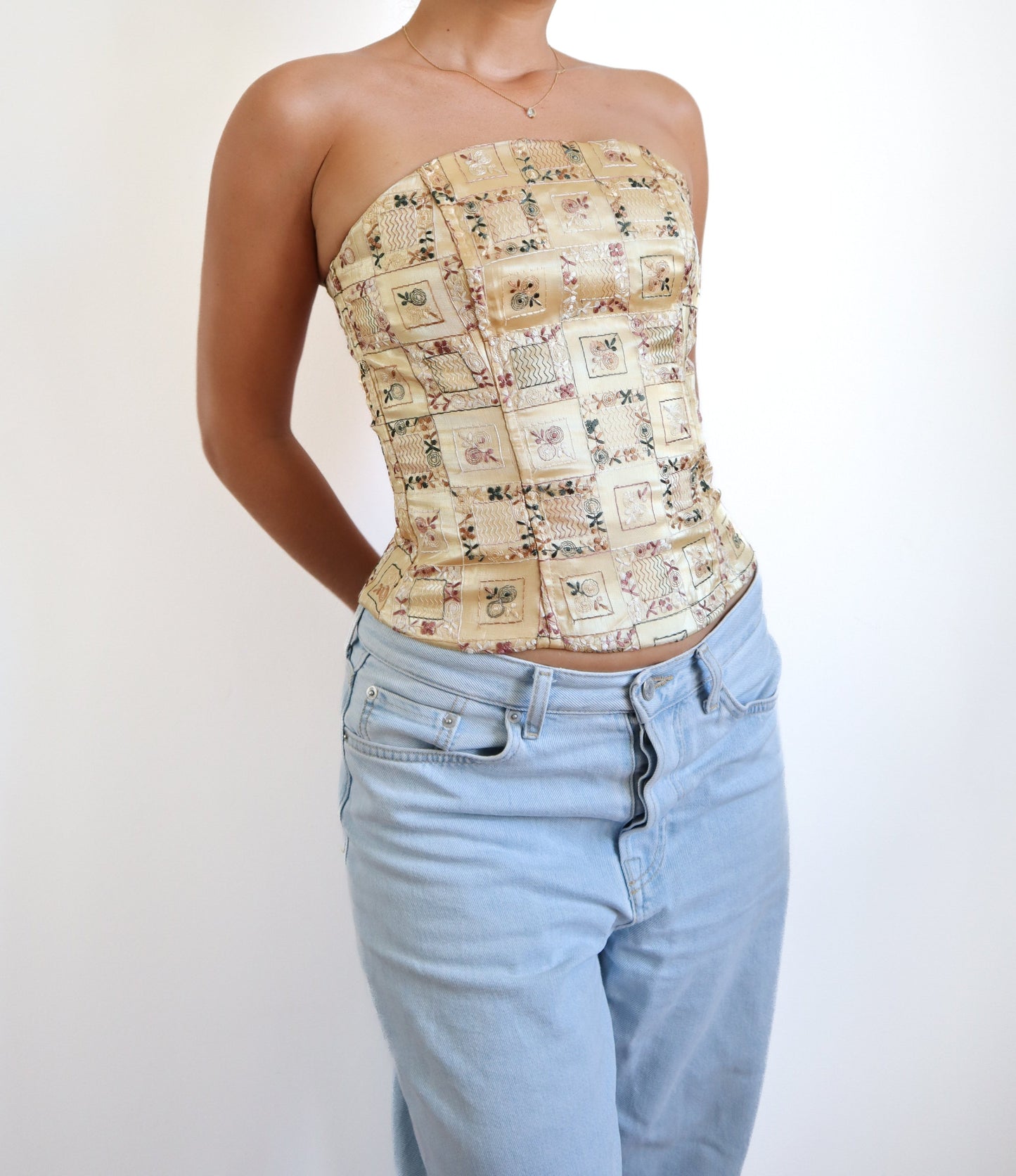Golden corset top