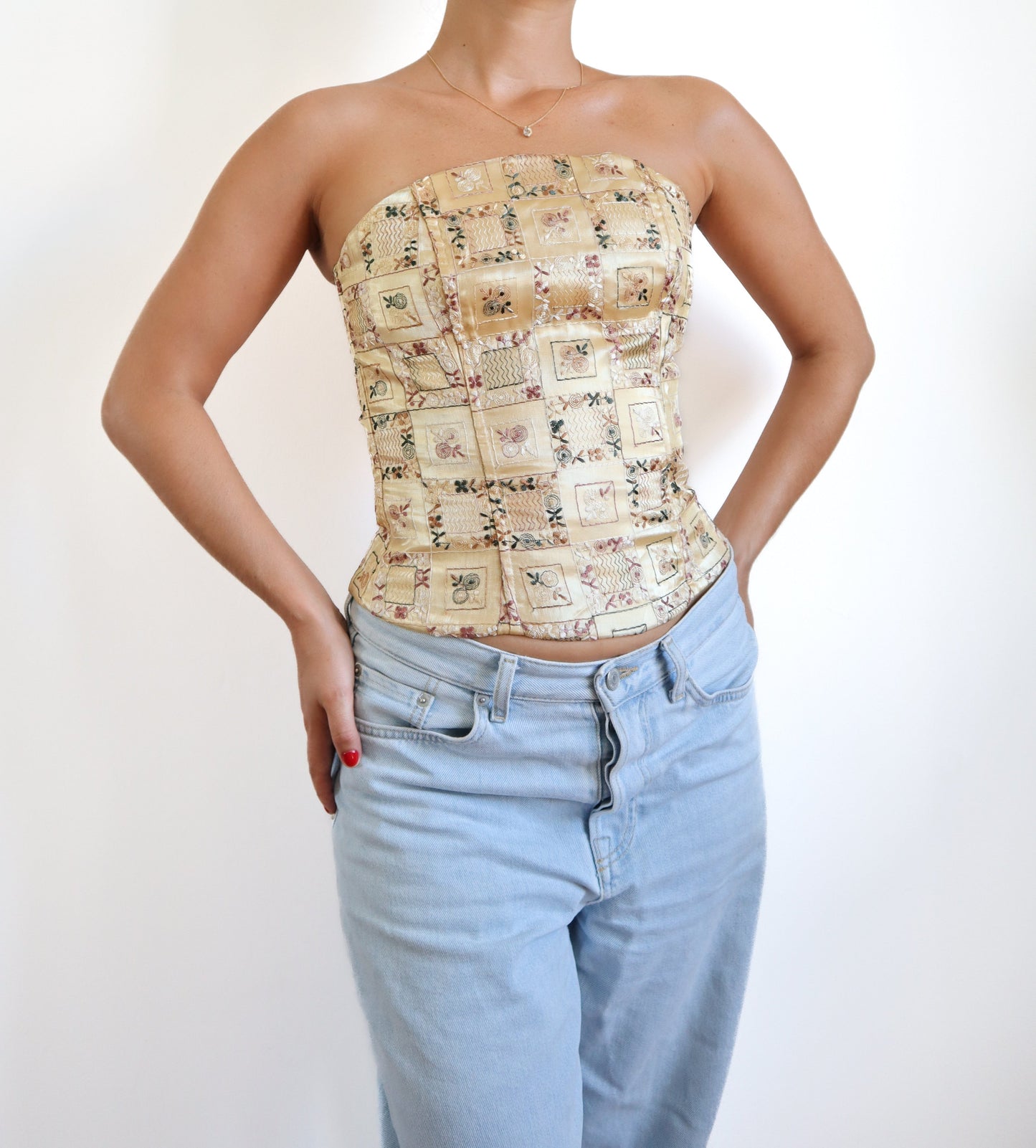 Golden corset top