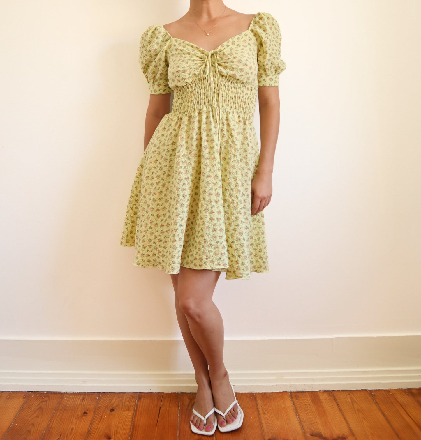 Yellow floral dress