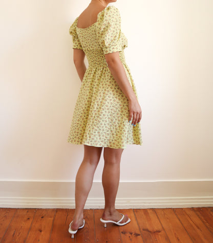 Yellow floral dress