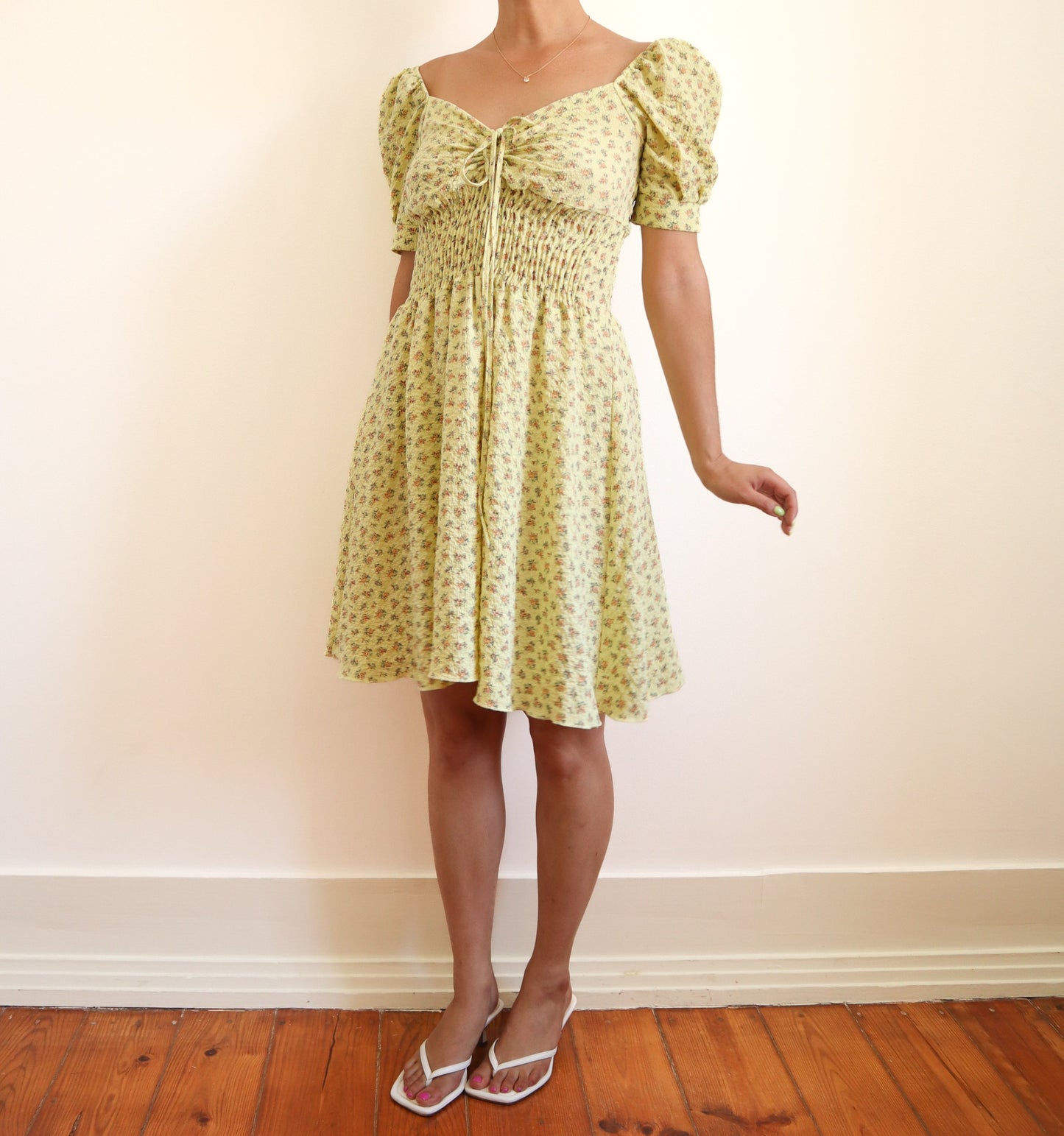 Yellow floral dress