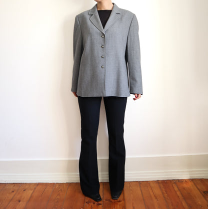 Grey boxy blazer