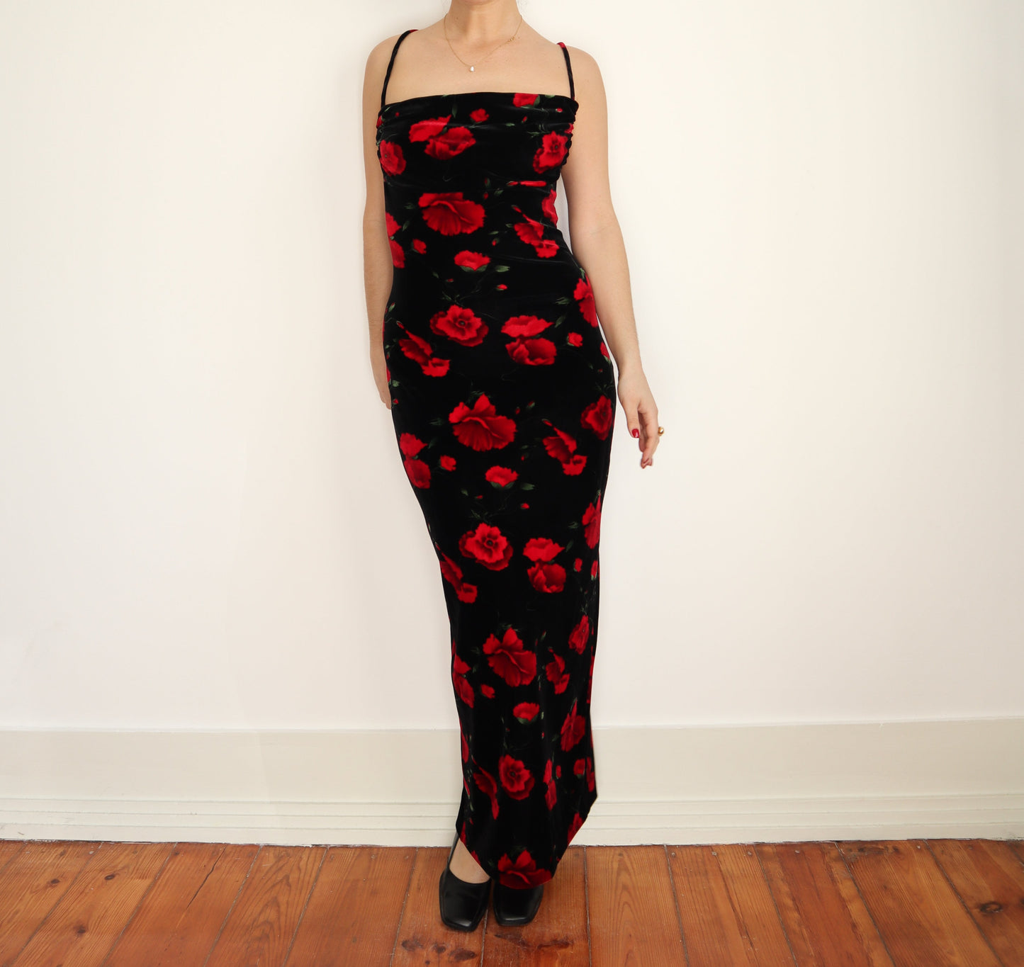 Velvet roses dress