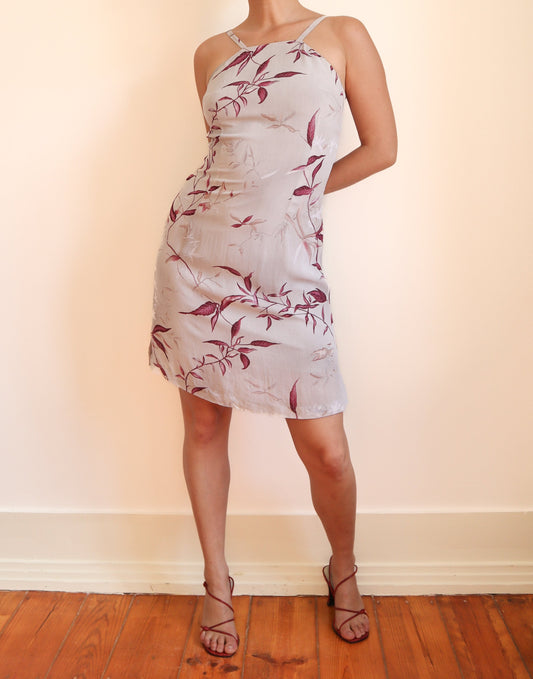 Grey floral dress