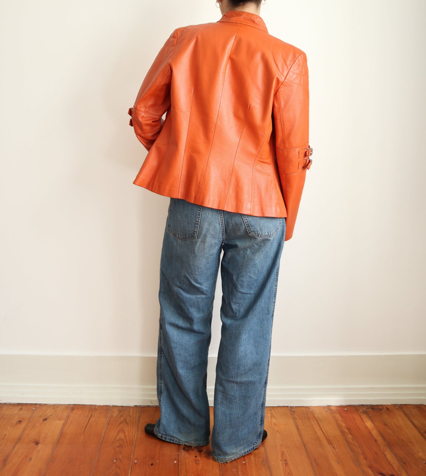 Orange Leather Jacket