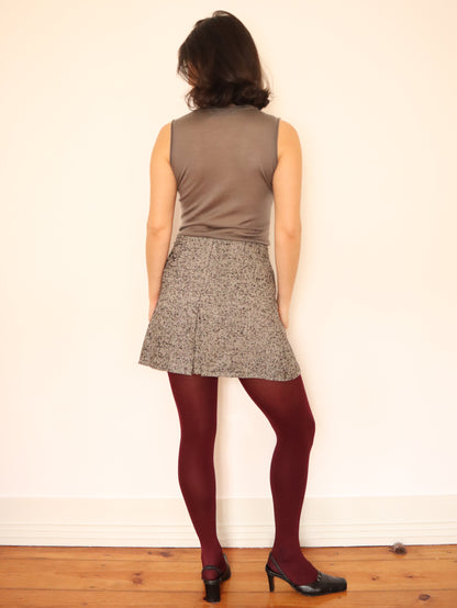 Wool mini skirt