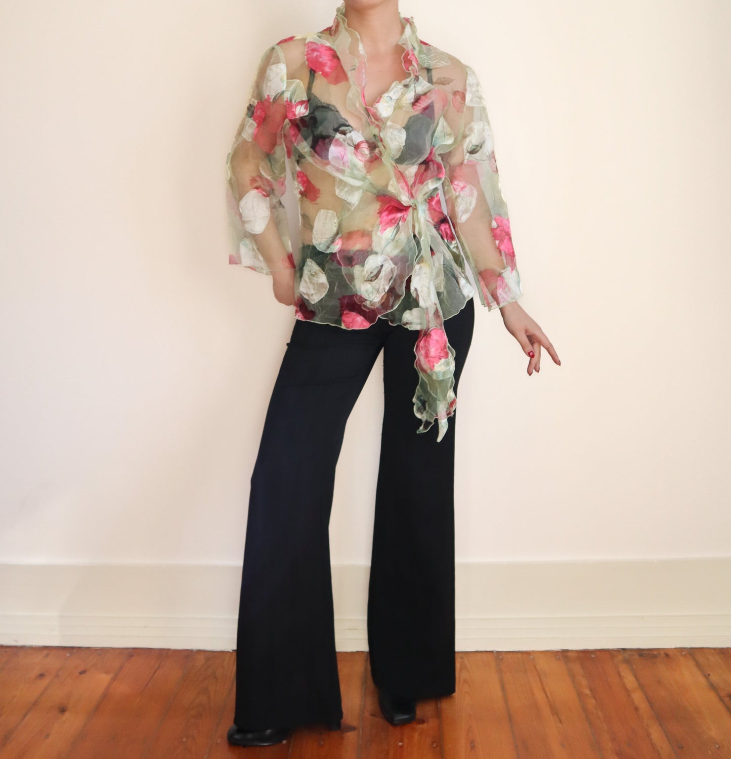 Romantic flower blouse