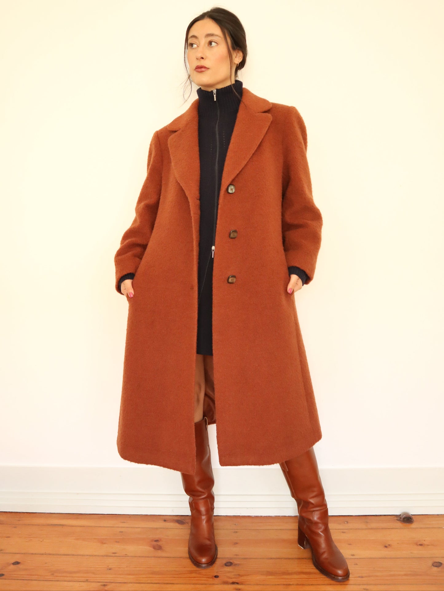 Camel wool coat