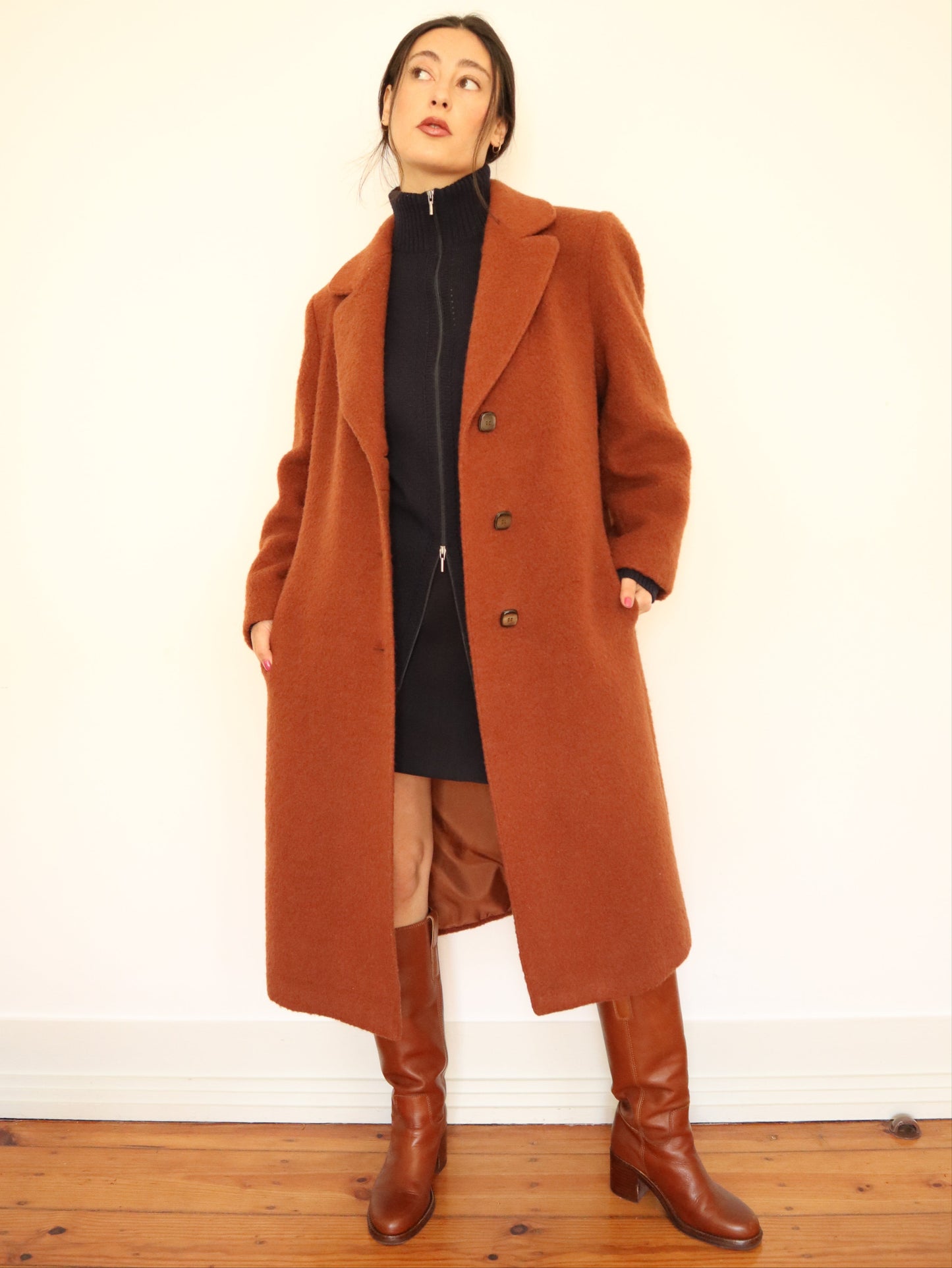 Camel wool coat