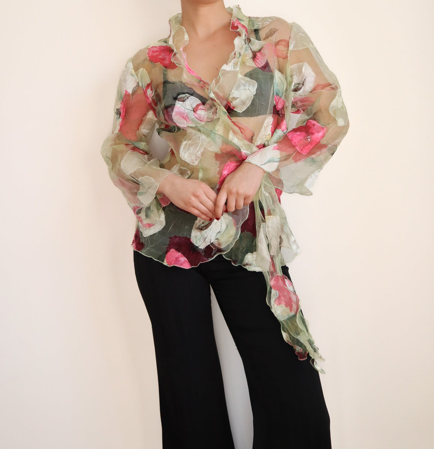 Romantic flower blouse