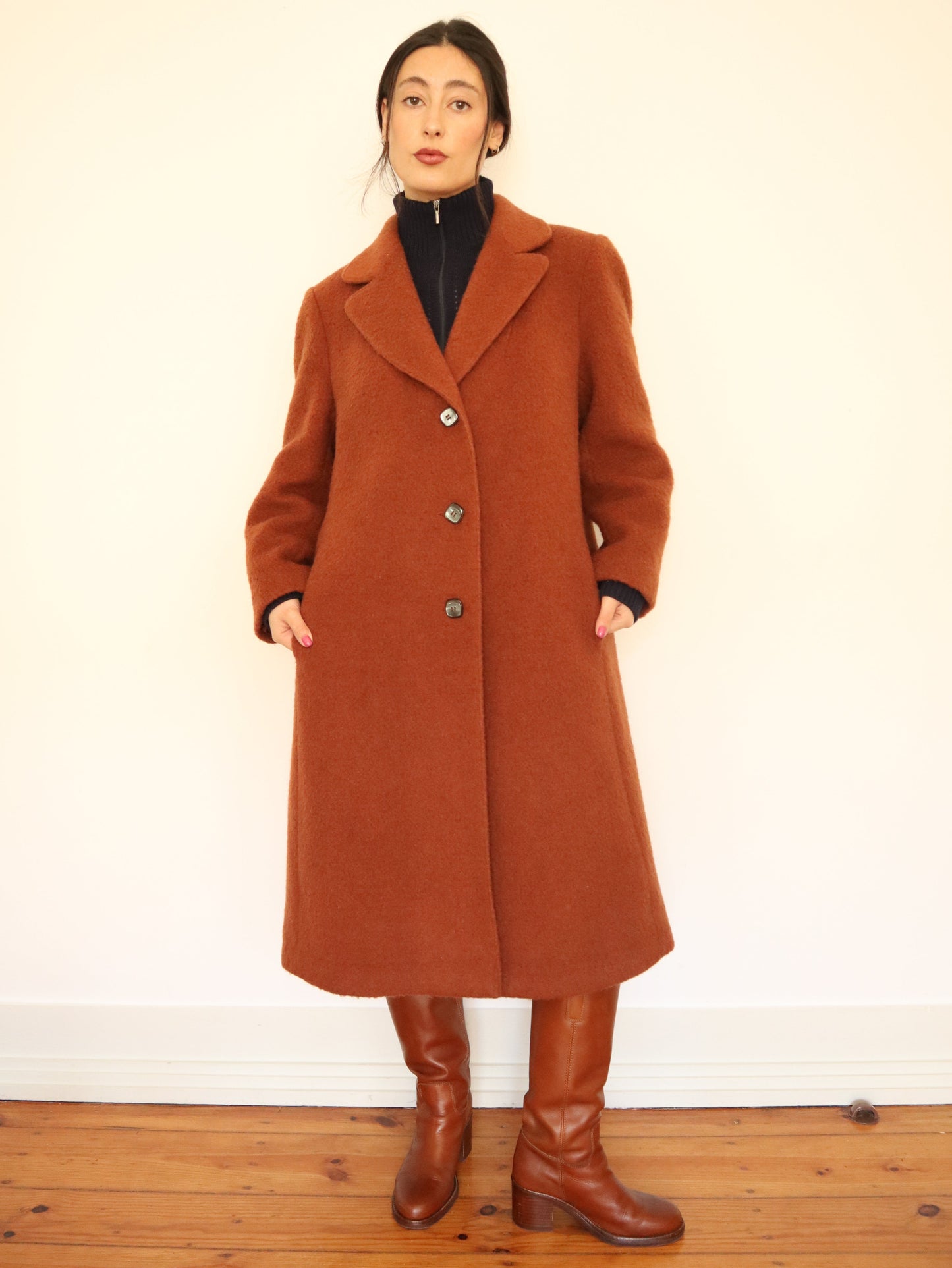 Camel wool coat