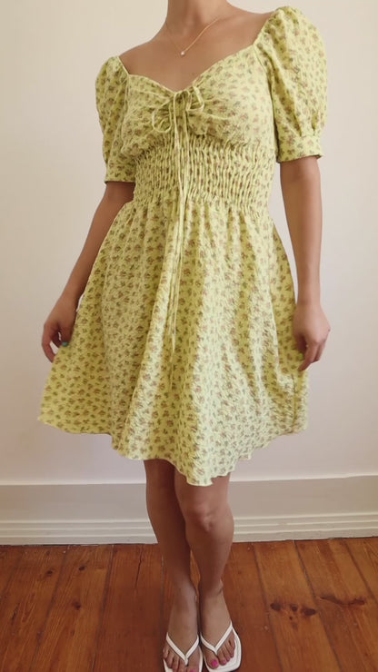 Yellow floral dress