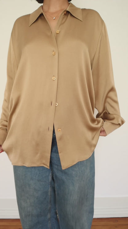 Golden silk shirt