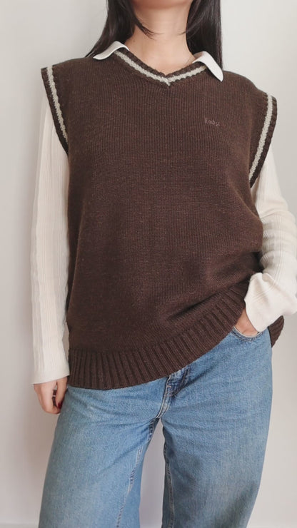 Brown knit spencer